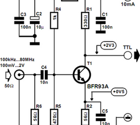 Sine Wave To TTL Converter Circuit Diagram