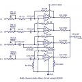 Multi-channel audio mixer circuit using LM3900 IC
